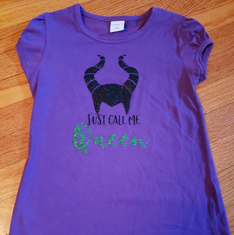 Girls Disney Inspired Maleficent Queen Shirt 7